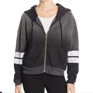 Nwt Wildfox Varsity Stripe Hoodie Jacket